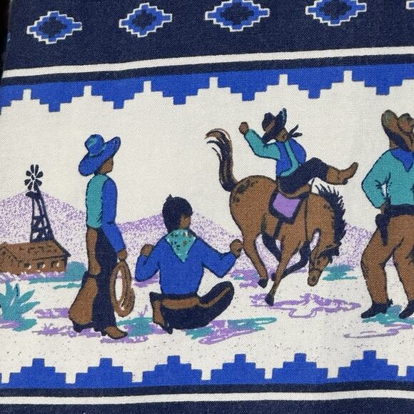 Vintage Roper Women’s Western Shirt Small Cowboy Rodeo Print Shoulder Pads USA - Picture 5 of 13